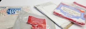 Lot of Aida Cloth Including a Stamped Bucilla Pillow Kit Various  Colors  Sizes - Picture 1 of 4