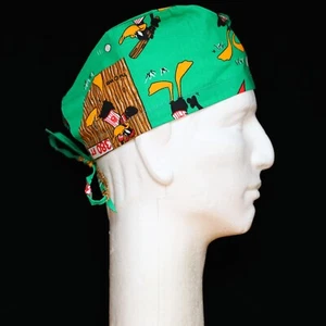 Looney Tunes Daffy Duck Playing Baseball Theme Scrub Hat - Picture 1 of 1