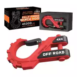 FORGED WINCH HOOK ALUMINUM ALLOY 4X4 JEEP TRUCK ATV UTV 45000LB MAX STRENGTH - Picture 1 of 5