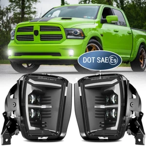 DRL LED Fog Lights Bumper Assembly for Dodge Ram 1500 2013 2014 15 16 2017 2018 - Foto 1 di 13