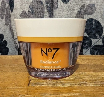 No 7 No7 RADIANCE + VITAMIN C DAILY BRIGHTENING MOISTURIZER 1.69 oz / 50 ml NEW - Image 1 of 2