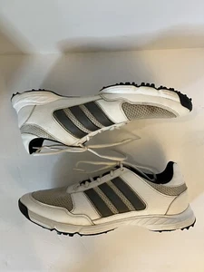 Adidas Golf Shoes Leather White & Black • 816570 • Men Size 12 - Picture 1 of 5