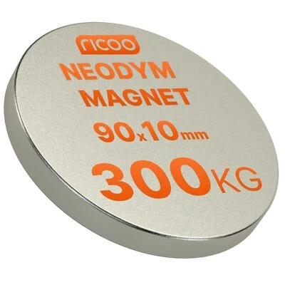 MAGNETE SUPER NEODIMIO POWER MAGNETI POTENTI MAGNETI MAGNETI NEODIMIO N45 90x10mm 300kg - Immagine 1 di 4