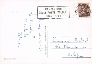 25-36E) CARTOLINA ANNULLO CENTENARIO POSTE ITALIANE 1862 1962 ROMA MOSE' VG - Picture 1 of 2