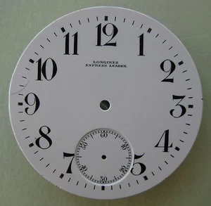 GENUINE VINTAGE LONGINES EXPRESS LEADER POCKET WATCH PORCELAIN DIAL 45.40 mm - Picture 1 of 10