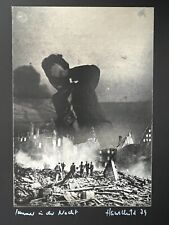 1979 Unikat Collage "Immer in der Nacht" Hauschild  signiert 25x17 auf 38x28cm