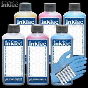 6x250ml Inktec Stampante Ricarica Inchiostro Set 378 T378XL 478 T478XL E378 - Foto 1 di 4