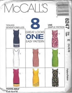McCalls Sewing Pattern 8247, Dress with 8 Variations, Sizes 14-18, Uncut FF - Picture 1 of 3