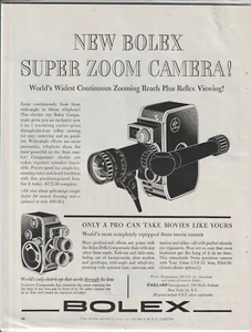 Original 1960 Bolex Super Zoom Kamera Magazin Anzeige - Bild 1 von 1