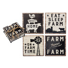 Set of 4 Farm Sweet Farm Coaster Set