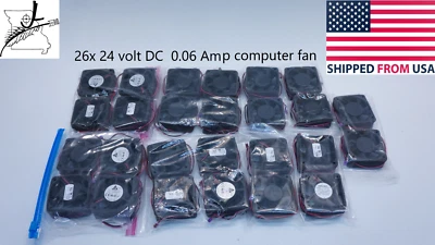 26x Brother MFC-8220 Printer Cooling Fans 2 3/8" Square 1" Wide 24v Brushless - Image 1 of 4