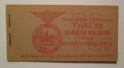 1943 AIRMAIL BKC3 6c (4 X C25a) BA3 IIb MNH mint booklet TYPICAL Furman $27.50 - Image 1 of 4