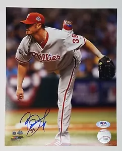 Brett Myers Signed Philadelphia Phillies WS 2008 World Series 8x10 Photo COA 129 - Picture 1 of 4