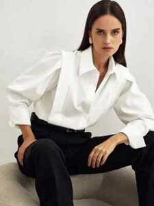 Camicia COMMENSE Fair E Square con bottoni nuova con etichette/taglia S - Foto 1 di 7