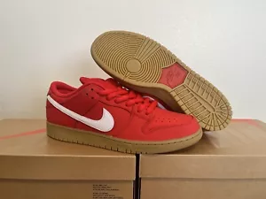 Size 10.5 - Nike Dunk SB Low University Red Gum - Picture 1 of 3