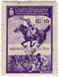 ER3492 - Resist.Int. Cassano d'Adda-Pro fratelli redenti-15/18 cavaliere -viol. - Picture 1 of 1