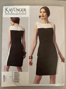 Vestido de diseñador Vogue 1329 talla grande 16 18 20 22 24 Kay Unger patrón de costura - Imagen 1 de 2