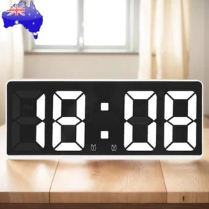 LED Digital Clock 12/24H Display Electric Bedside Desk Clock Temperature Display - Picture 1 of 18
