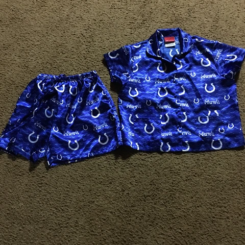 Reebok Indianapolis Colts Pajamas Size S/ch Childs Youth Unisex Womans Small Cover