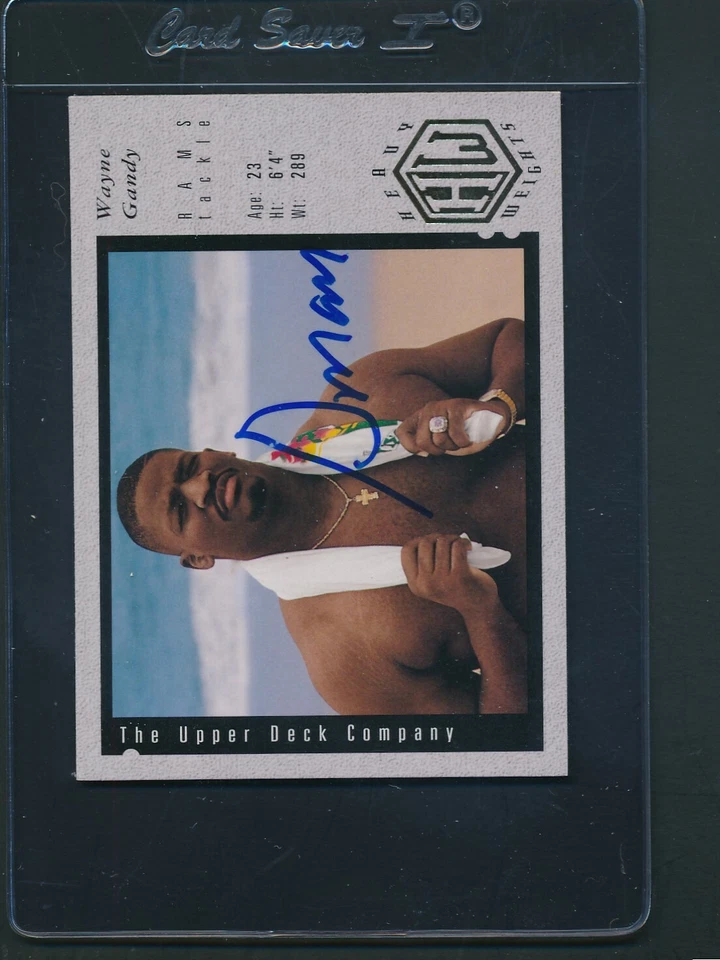 1994 UD Heavy Weights #37 Wayne Gandy Rams Signed Auto *D2248 - Image 1 of 1