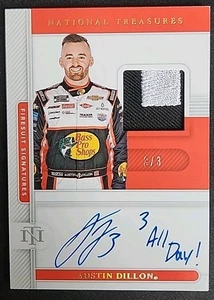 Austin Dillon 2021 Panini National Treasures Firesuit Signatures Auto #3/3 - Picture 1 of 4