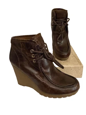 Michael Michael Kors Rory Botines de Cuña de Cuero Marrón Botines con Cordones 7 M Foto 1 de 4