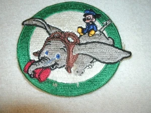 Dumbo & Mickey Patch -Embroidered--4" Round--New/Unused--Sew On - Picture 1 of 2