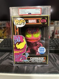 Funko Pop! Carnage 678 Marvel PSA Gem Mint 10 Blacklight Funko Shop Exclusive - Picture 1 of 4