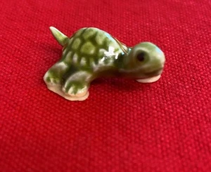 Vintage Miniatura 1" Largo Cerámica Verde Bebé Tortuga Hagen-Renaker - Imagen 1 de 6