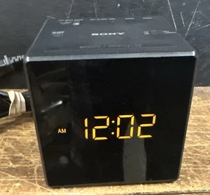 Sony ICF-C1T Desktop Alarm Clock AM FM Radio ~ BLACK - Picture 1 of 4