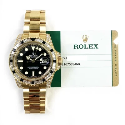 Rolex GMT-Master II 116758SANR 2016, 40 mm, oro amarillo, zafiro y diamante Be... Foto 1 de 4