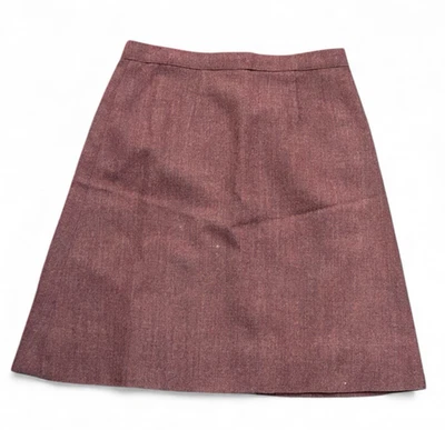 Falda lápiz vintage de lana marrón midi 31" cintura Outlander Preppy Foto 1 de 2