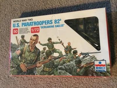 Paracaidistas de infantería aerotransportada 82 del Ejército de los Estados Unidos Esci 209 50 figuras a escala 1/72 Foto 1 de 2