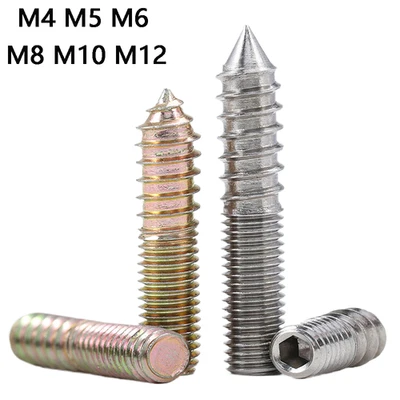 GOO BETTTER Viti a bastone in acciaio inox A2 / zincate vite a bastone filettatura per legno viti per legno