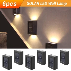 6x Outdoor Solar LED Deck Light Path Garden Patio Pathway Stairs Step Fence Lamp - Picture 1 of 8