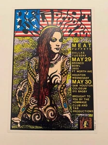KOZIK RHCP MEAT PUPPETS ROCK CONCERT POSTER SIGNED - Picture 1 of 2