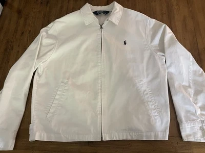 Chaqueta Polo Ralph Lauren Harrington en color blanco. Ligero, sin forro. Usado en excelente estado talla Lg Foto 1 de 4