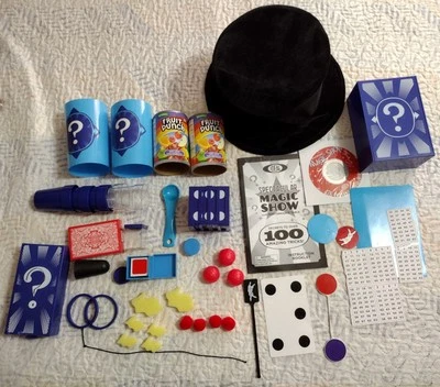 Vintage Ideal Spectacular Magic Show Suitcase over 100 Tricks Kids Magic Set  - Image 1 of 4