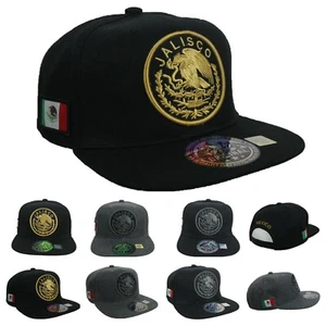 JALISCO Baseball Cap Mexico Hat Fashion Casual Hats Snapback Hip Hop Flat Bill - Picture 1 of 14