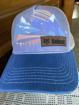 ¡Súper RARO! GORRA SOMBRERO VINTAGE BOBCAT LOGO MALLA SNAPBACK DISEÑO MONTAÑA SOL, ¡Nueva! Foto 1 de 4