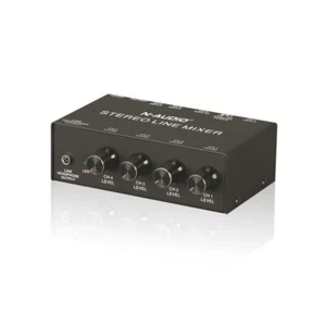 Mini 5 channel Stereo Microphone Mixer Headphone Amplifier w/48V Phantom Power - Picture 1 of 3