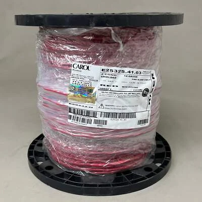 CAROL 2 Conductor Shielded Cable Fire Alarm/Safety 14 Gauge 1000ft E2532S.41.03 - Image 1 of 4