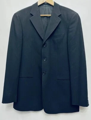 Blazer negro vintage Giorgio Armani Collezioni mezcla de lana 40R para hombre Foto 1 de 4