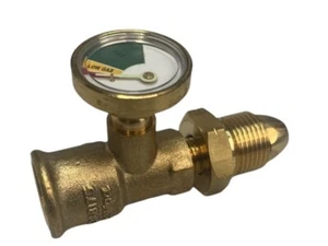 HI-LO PRESSURE GAUGE LEVEL INDICATOR PROPANE LPG GAS BOTTLE CYLINDER POL ADAPTOR - Picture 1 of 5