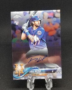 2018 Topps Chrome Tomas Nido #RA-TN Rookie Autograph Auto RC New York Mets