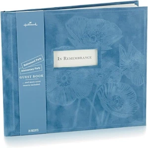 Hallmark Guest Book - Blue Suede Cover - #1EDY1145 - Picture 1 of 4