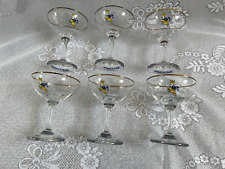 6 X VINTAGE BABYCHAM GLASSES 1970S YELLOW BAMBI EXCELLENT CONDITION