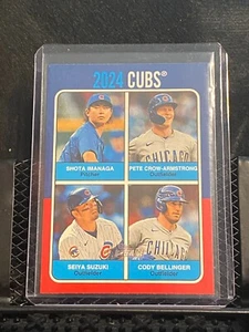 2024 Topps Heritage High Number 1975 Team Quads  Cubs  # 4 Imanaga  RC - Picture 1 of 2