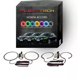 Kit de anillo halo LED cambiante multicolor RGB para faros Honda Accord 2008-2012 - Imagen 1 de 5