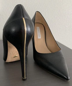 Diane Von Furstenberg Women Black Heels Pumps Size 8 - Picture 1 of 8